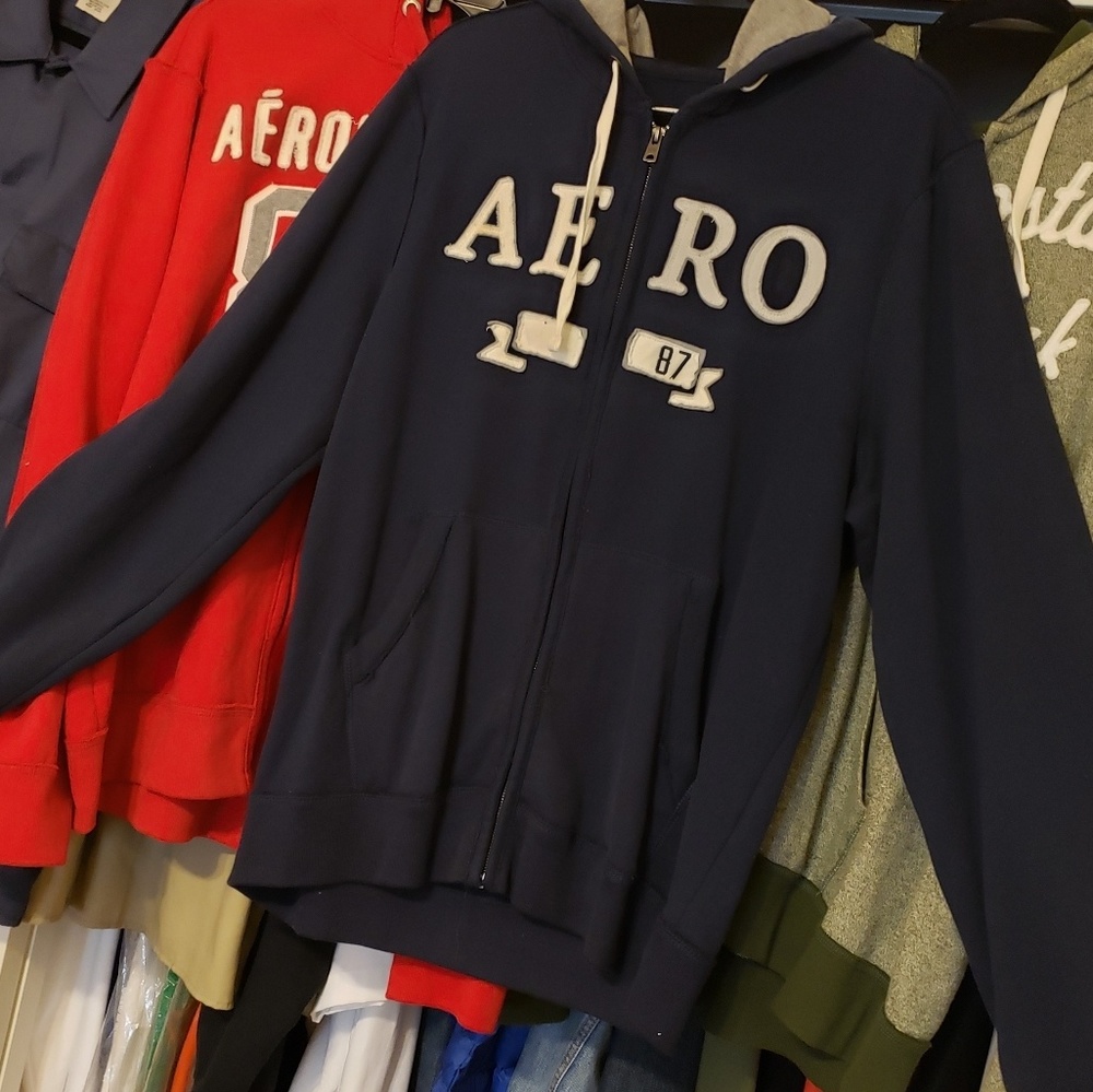 AEROPOSTALE MEN'S XL ZIP FRONT HOODIE
